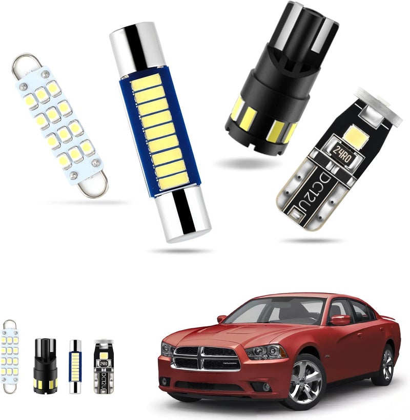 EASY EAGLE LED Interior Car Lights for Dodge-Charger-2011-2021: 16 Piece Kit White LED Light Bulbs - Super Bright 6000K + Install Tool - Image 1